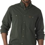 Wrangler Riggs Work Shirt Mens Cotton Relaxed Fit Utility-0