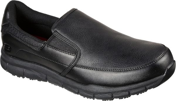 Skechers Slip Resistant Work Shoes Men Memory Foam Black-5