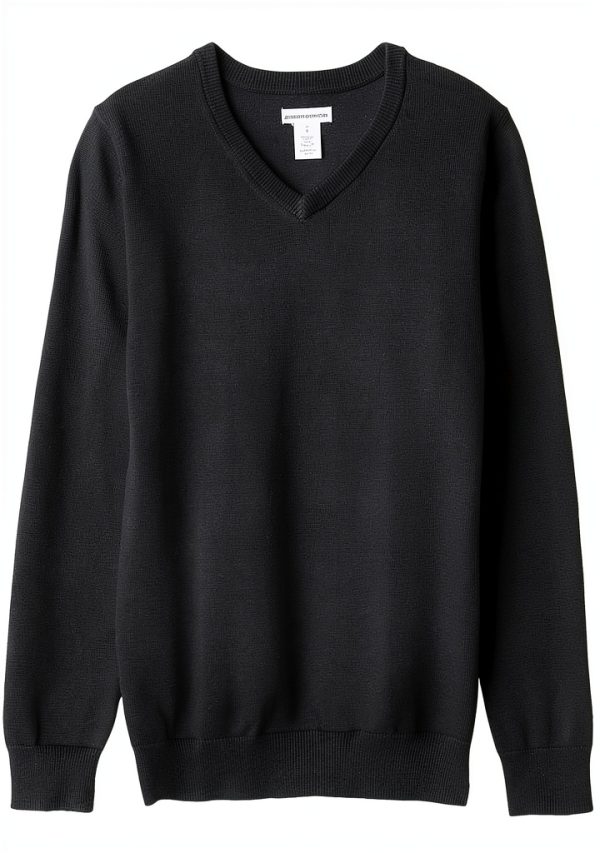 Amazon Essentials Kids Cotton V-Neck Sweater Lightweight-0