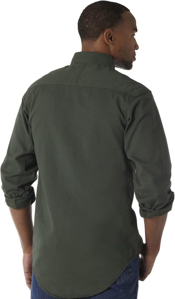 Wrangler Riggs Work Shirt Mens Cotton Relaxed Fit Utility-1