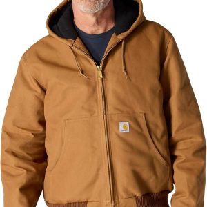 Carhartt Mens Work Jacket Quilted Lined Hood Utility-0