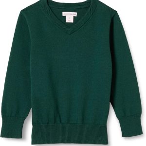 Amazon Essentials Kids Cotton V-Neck Sweater Uniform Colors-0