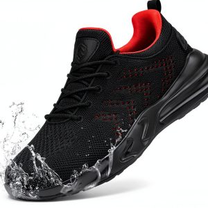 Skechers Work Shoes Slip Resistant Waterproof Mens Black-0