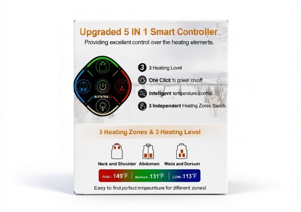 KOVNLO Womens Heated Jacket Smart Controller Waterproof-1