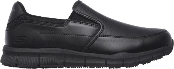 Skechers Slip Resistant Work Shoes Men Memory Foam Black-1
