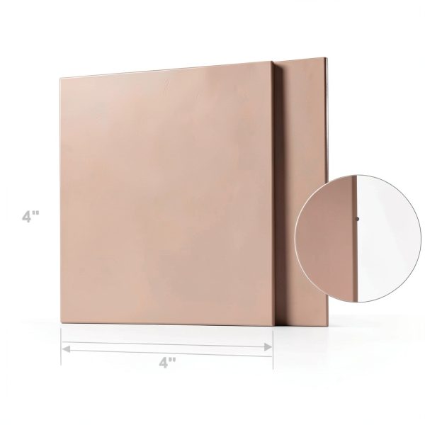 YullSorom Pure Copper Sheet 4x4in 0.5mm Double‑Sided Film Pack of 3-2